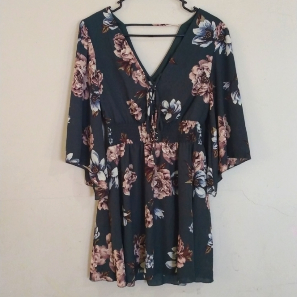 Green Floral Dress 🖤